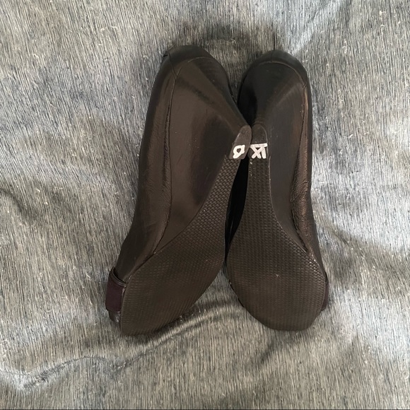 Nine West Black Platform Peep Toe Shoes Leather 7 - Picture 6 of 6